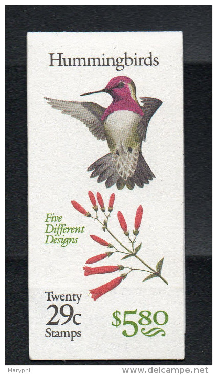 LOT 618 - U.S.A CARNET N°2039 ** - COLIBRI Et FLEURS    Cote  16  € - Colibris