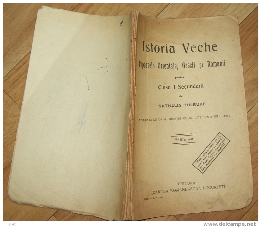 ISTORIA VECHE-NATHALIA TULBURE-1924 PERIOD - Old Books