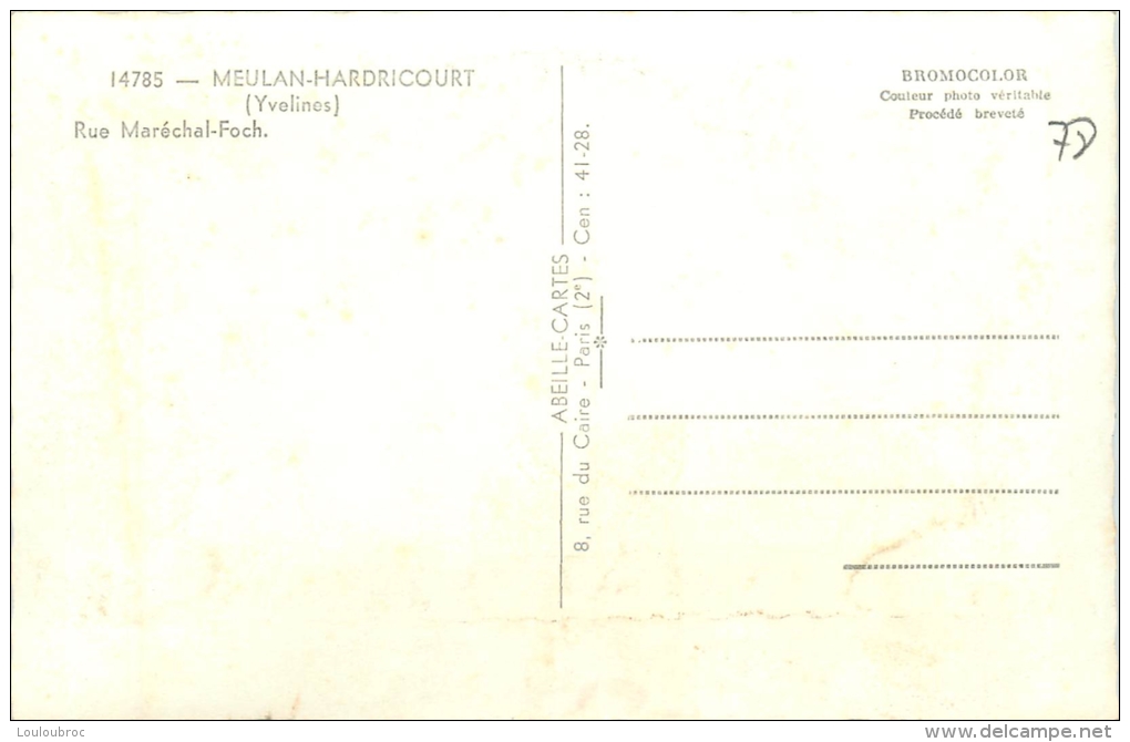 MEULAN HARDRICOURT RUE MARECHAL FOCH  CITROEN 2 CV ET 2 CV BREAK  ET PEUGEOT 403 - Hardricourt