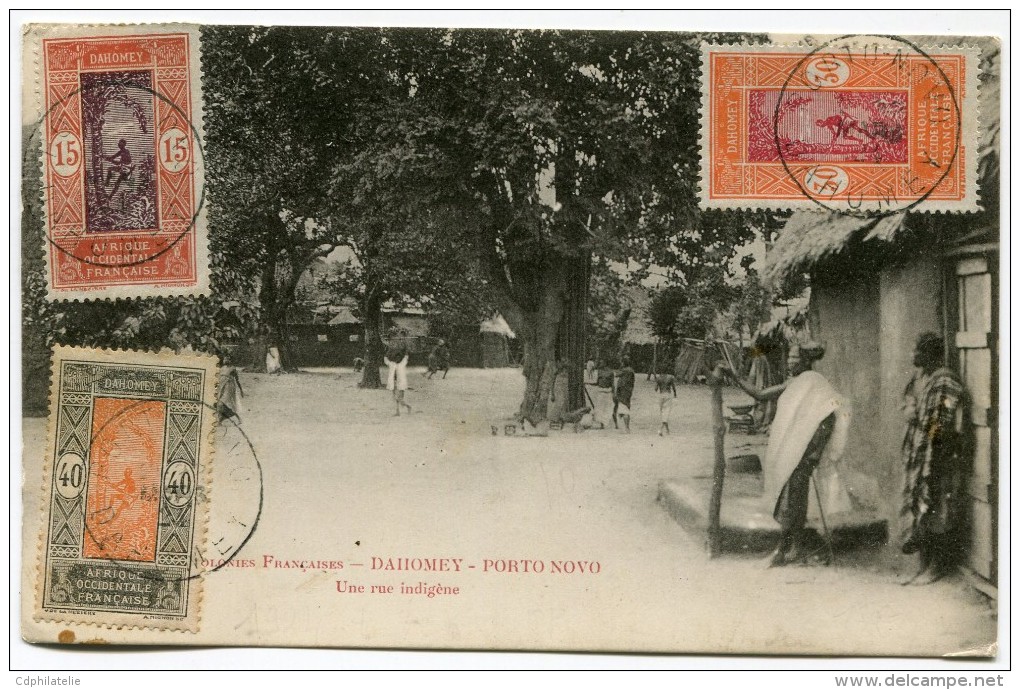 DAHOMEY CARTE POSTALE RECOMMANDE DEPART PORTO-NOVO 2? MARS 24 DAHOMEY POUR LA BELGIQUE - Lettres & Documents