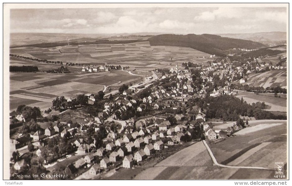 SEHMA Im Erzgebirge Nahe Annaberg Buchholz Luftaufnahme Flieger Foto 12.1.1935 - Annaberg-Buchholz