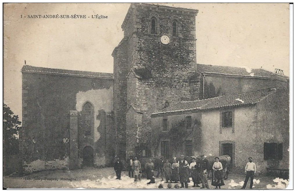 SAINT ANDRE SUR SEVRE (79 - Deux-Sèvres) - L´Eglise (Animée, Personnes ...) - Autres & Non Classés