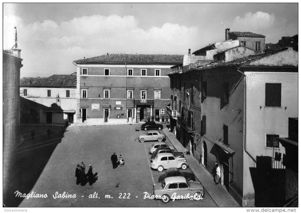 RIETI-MAGLIANO SABINA-PIAZZA GARIBALDI--AUTO D'EPOCA-TOPOL INO - Rieti