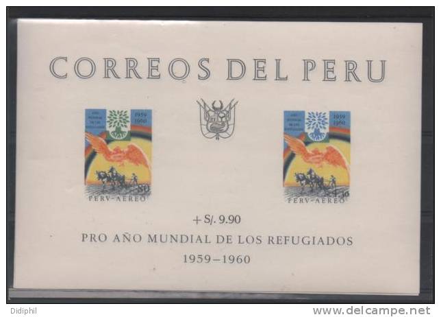 PEROU BLOC 3** SUR L ANNEE MONDIALE DES REFUGIES - Peru