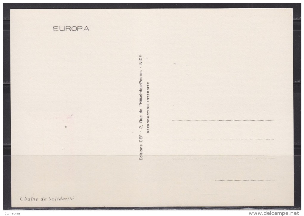 = Europa CEPT Chaîne De Solidarité Paris 8 Mai 1971 Carte Postale 1er Jour Timbre 1677 - 1971