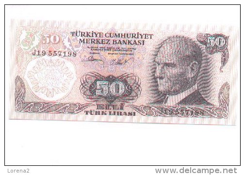 6-189. Billete Turkia P-188. 50 Libras - Turquie