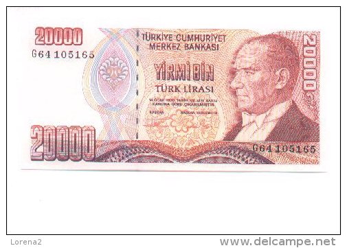 6-192. Billete Turkia P-202. 20.000 Libras 1995 - Turquie