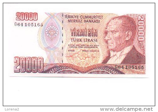 6-192. Billete Turkia P-202. 20.000 Libras 1995 - Turquia