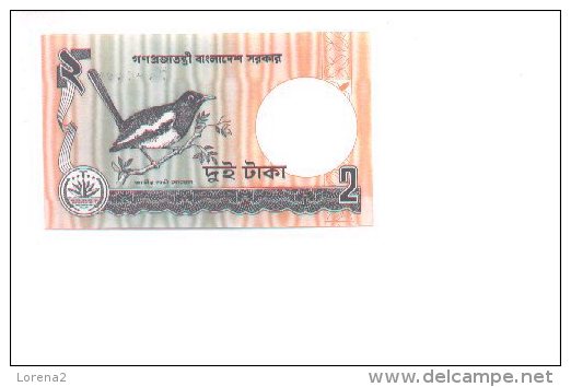 6-223. Billete Bangladesh P-6. 2 Talla 1989 - Bangladesh