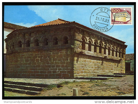 Portugal Carte Maximum Domus Municipalis Bragança 1983 Maxicard - Maximumkarten (MC)