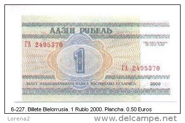 6-227. Billete Bielorusia 1 Rublo Año 2000 - Belarus