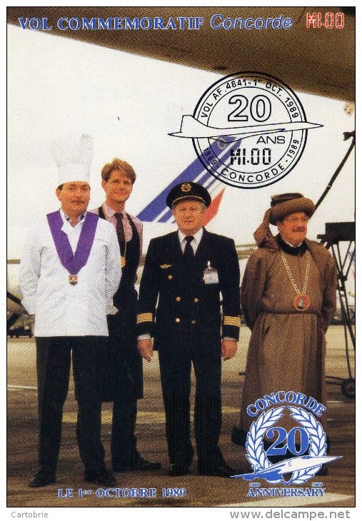 77- COULOMMIERS- 20è Anniversaire Du 1er Vol Commandant Du Concorde E.Chemel,M.Lauxerrois - Coulommiers