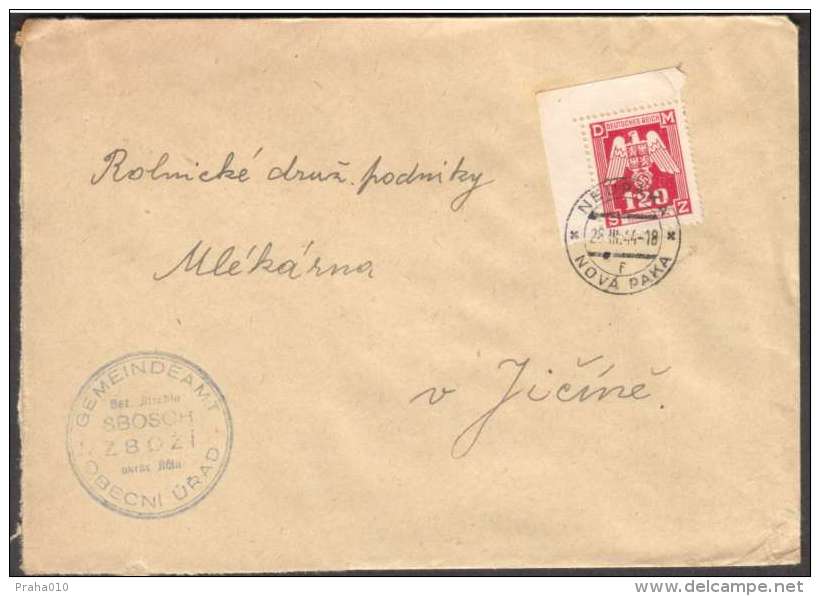 BuM0793 - Böhmen Und Mähren (1944) Neupaka - Nova Paka (letter) Tariff: 1,20K - Storia Postale