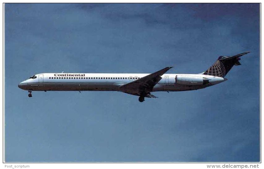 Thème -  Avion - Mary Jayne´s RS 1037 - Continental Airlines - Mc Donnell Dougls MD 82 - Denver - Format 8.5*13.5  Cm - 1946-....: Moderne