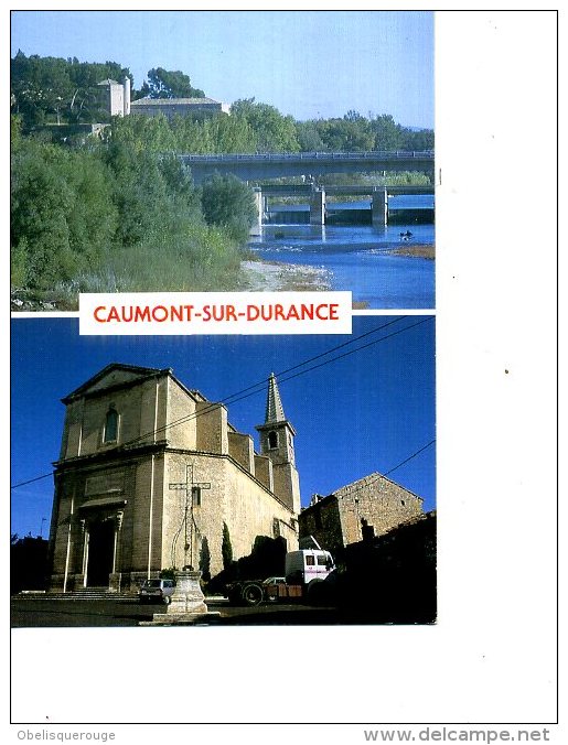 84 CAUMONT SUR DURANCE 2 VUES/ 1 CARTE CHATEAU - Caumont Sur Durance