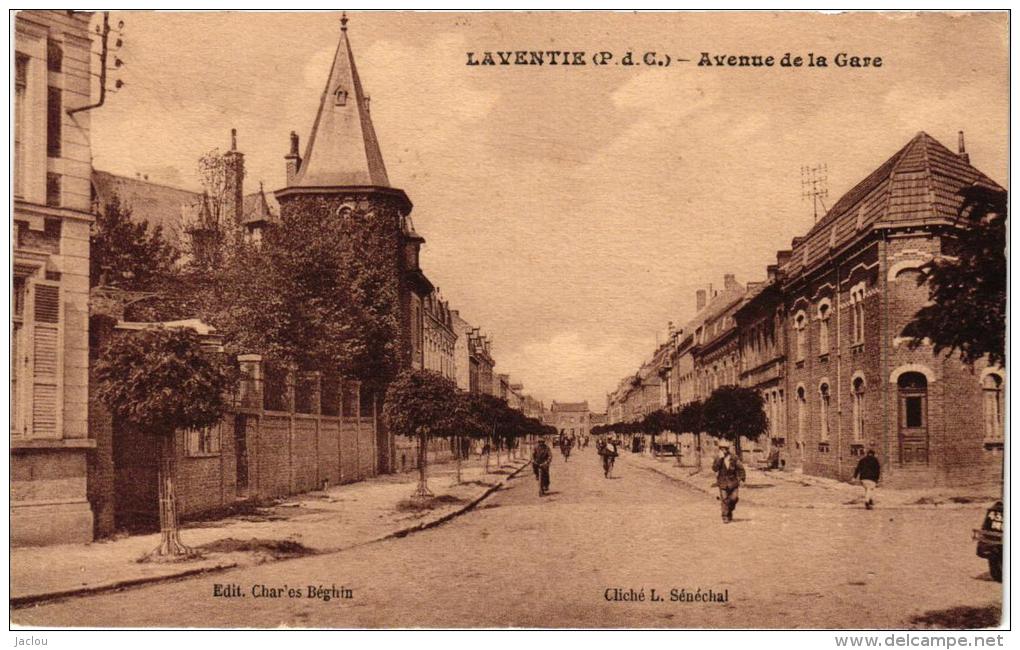 LAVENTIE AVENUE DE LA GARE ,PETIT PLAN ANIME  REF 36168 - Laventie