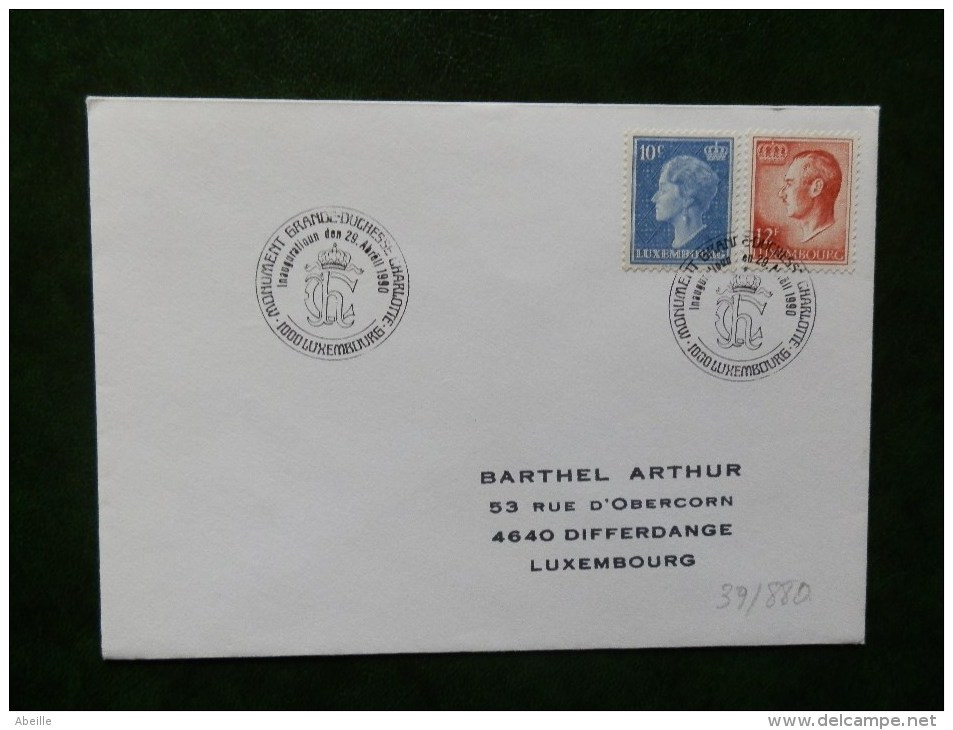 39/880    LETTRE  LUX.  OBL. - Storia Postale