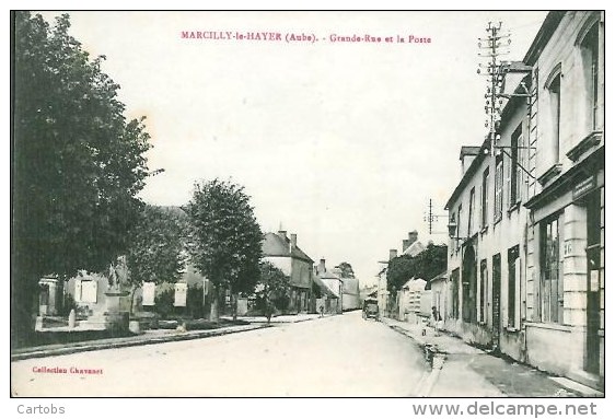 10 MARCILLY-le-HAYER  Grande-Rue Et La Poste - Marcilly