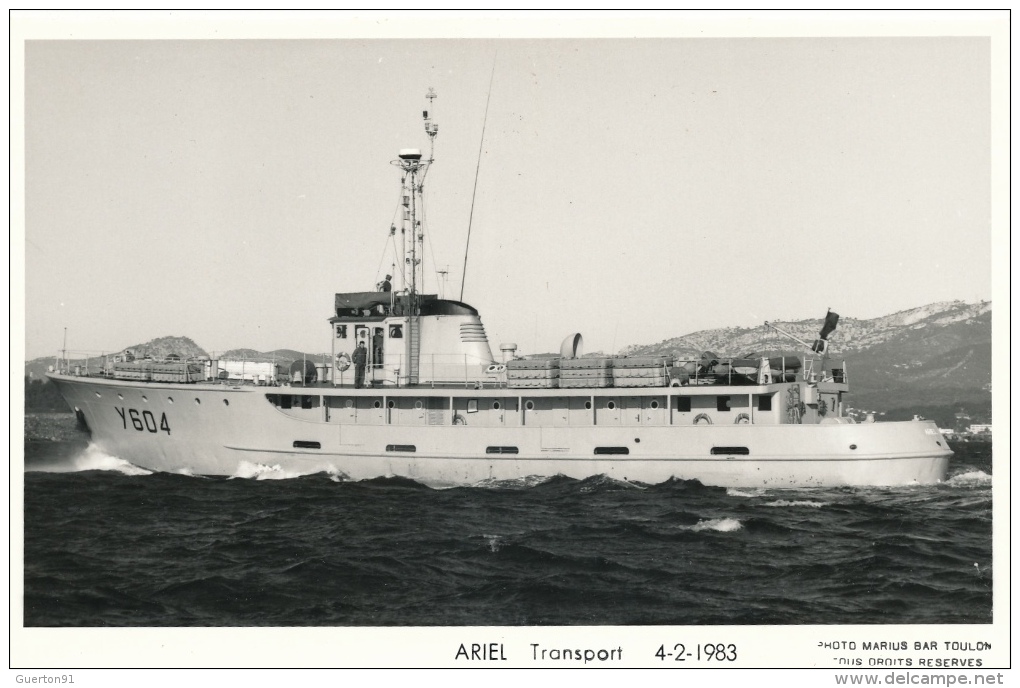 ( CP SM PF BATEAU DE GUERRE )  ARIEL  /  Transport - 4-2-1983  - - Warships