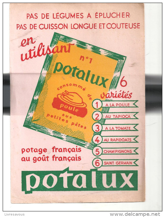 Buvard Pas De Légumes à éplucher Pas De Cuisson Longue Et Coûteuse En Utilisant POTALUX - Soups & Sauces