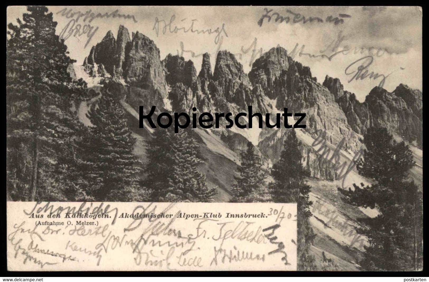 ALTE POSTKARTE AUS DEN KALKKÖGELN AKADEMISCHER ALPEN-KLUB INNSBRUCK Club Kalkkoegel Stubaier Alplen Stubaital Postcard - Neustift Im Stubaital