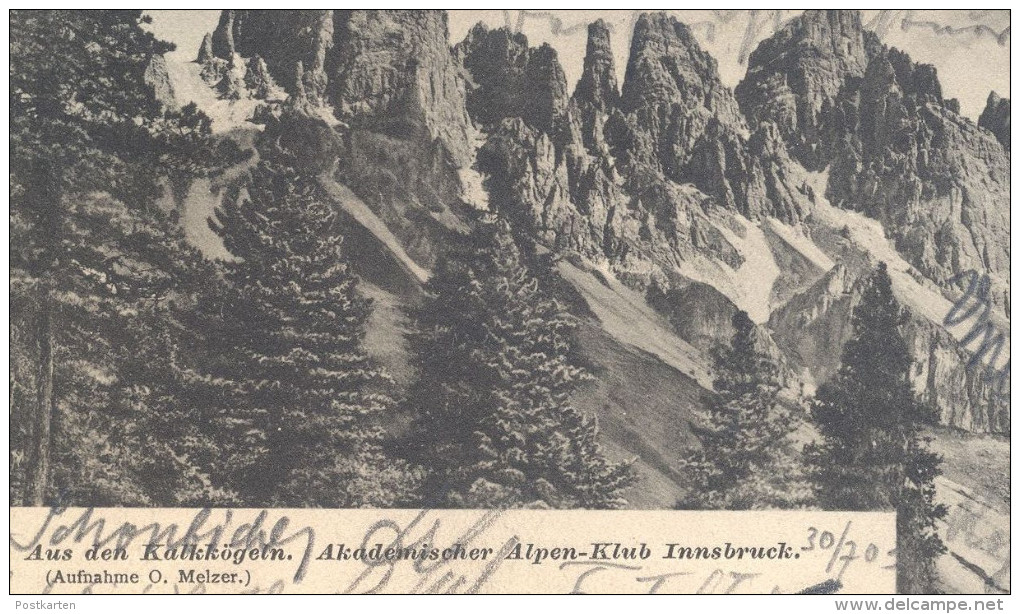 ALTE POSTKARTE AUS DEN KALKKÖGELN AKADEMISCHER ALPEN-KLUB INNSBRUCK Club Kalkkoegel Stubaier Alplen Stubaital Postcard - Neustift Im Stubaital