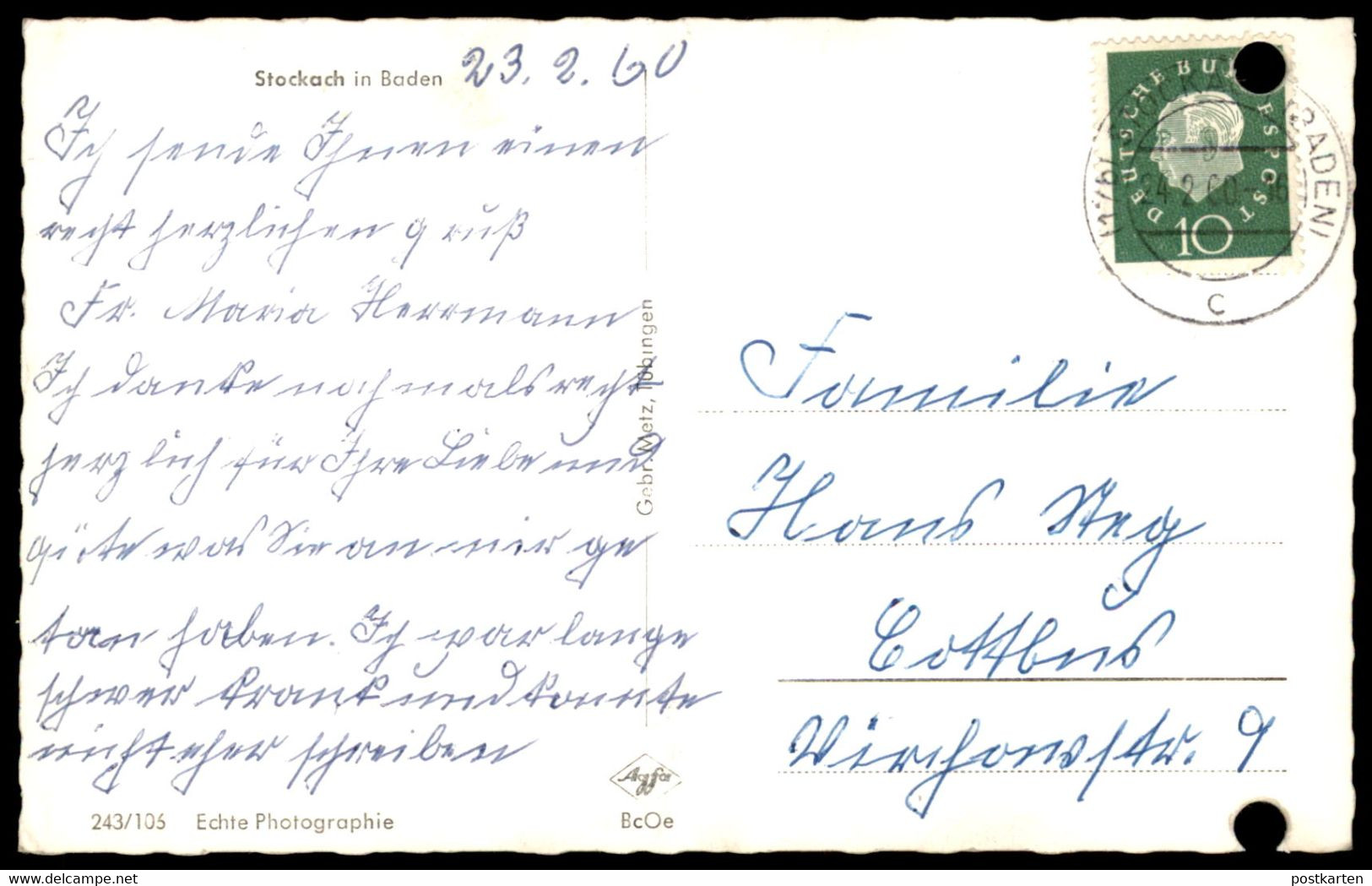 ÄLTERE POSTKARTE STOCKACH IN BADEN PANORAMA AK Ansichtskarte Cpa Postcard - Stockach