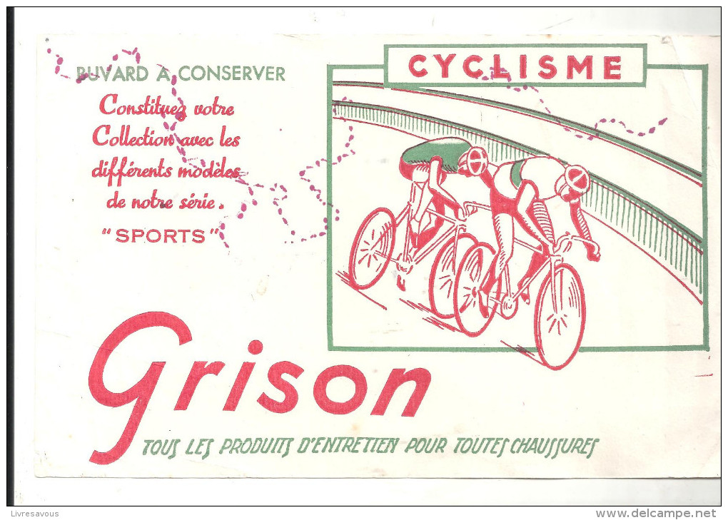 Buvard Cyclisme GRISON TOUS LES PRODUITS D´ENTRETIEN POUR TOUTES CHAUSSURES - Chaussures