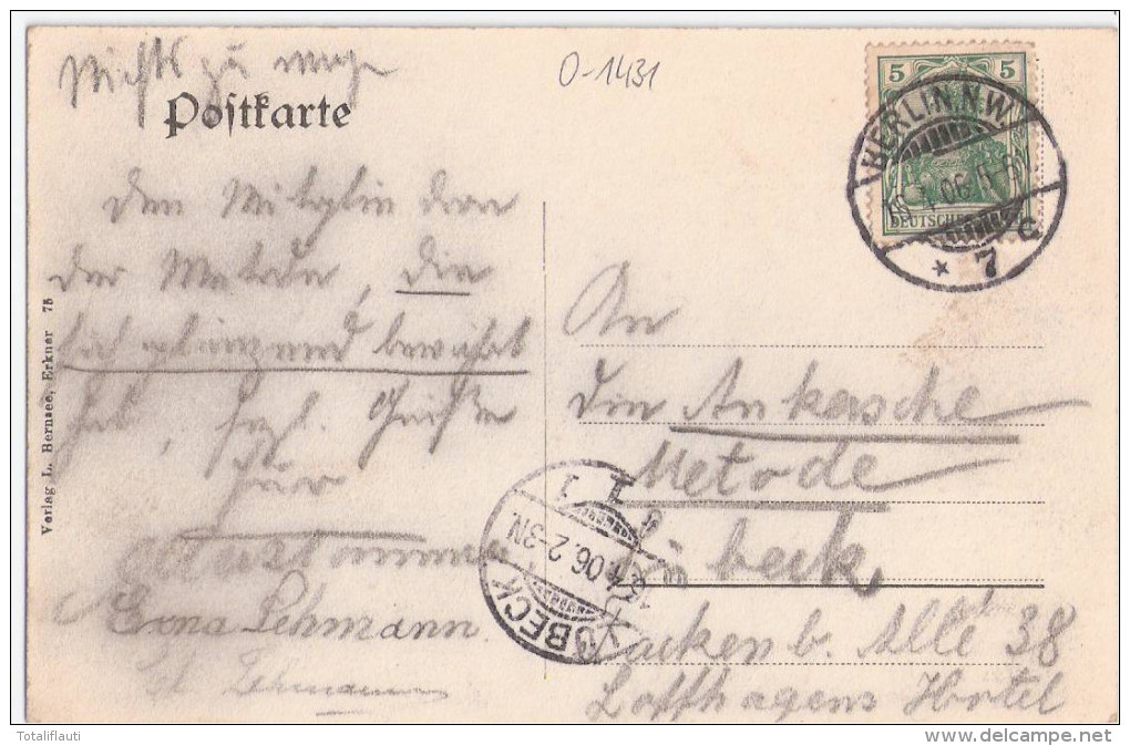 Gruss Aus Bergluch Bei Grünheide I D Mark 16.5.1906 Gelaufen - Grünheide
