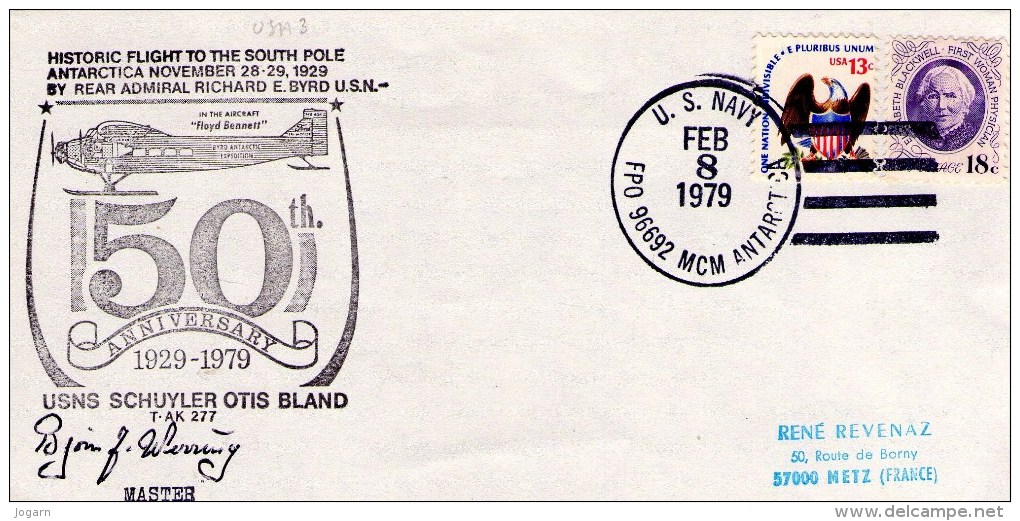 50ème Anniversaire USNS SCHUYLER OYIS BLAND 1929-1979 - Other & Unclassified