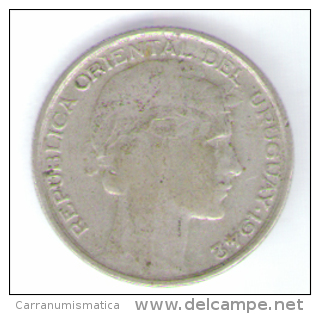 URUGUAY 20 CENTAVOS 1942 AG - Uruguay