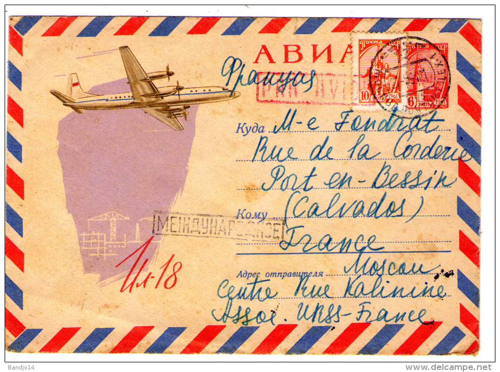 Russie - Lettre De Moscou à Port En Bessin ( France) - Scan Recto-verso - Lettres & Documents