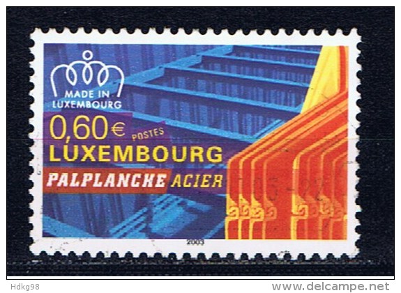 L Luxemburg 2003 Mi 1615 Stahlspundwände - Oblitérés