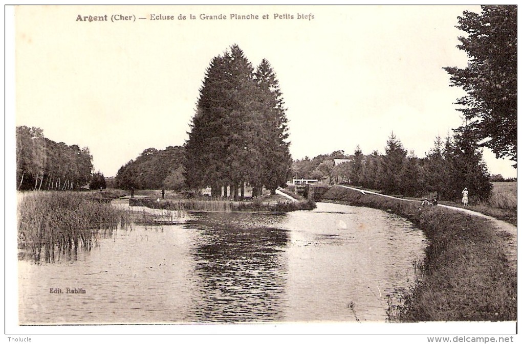 Argent-sur-Sauldre( Vierzon-Cher)-Ecluse De La Grande Planche-Bief De L´Etang-du-Puits-Edit.Roblin-L.Lenormand, Orléans - Argent-sur-Sauldre