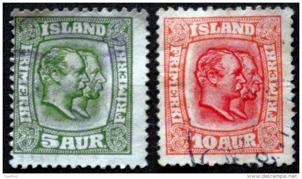 Iceland 1915 Minr.79+81  (O)   ( Lot  L 1097 ) - Gebraucht