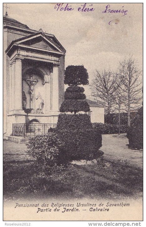 ZAVENTEM / SAVENTHEM : Pensionnat Des Religieuses Ursulines - Partie Du Jardin - Calvaire - Zaventem