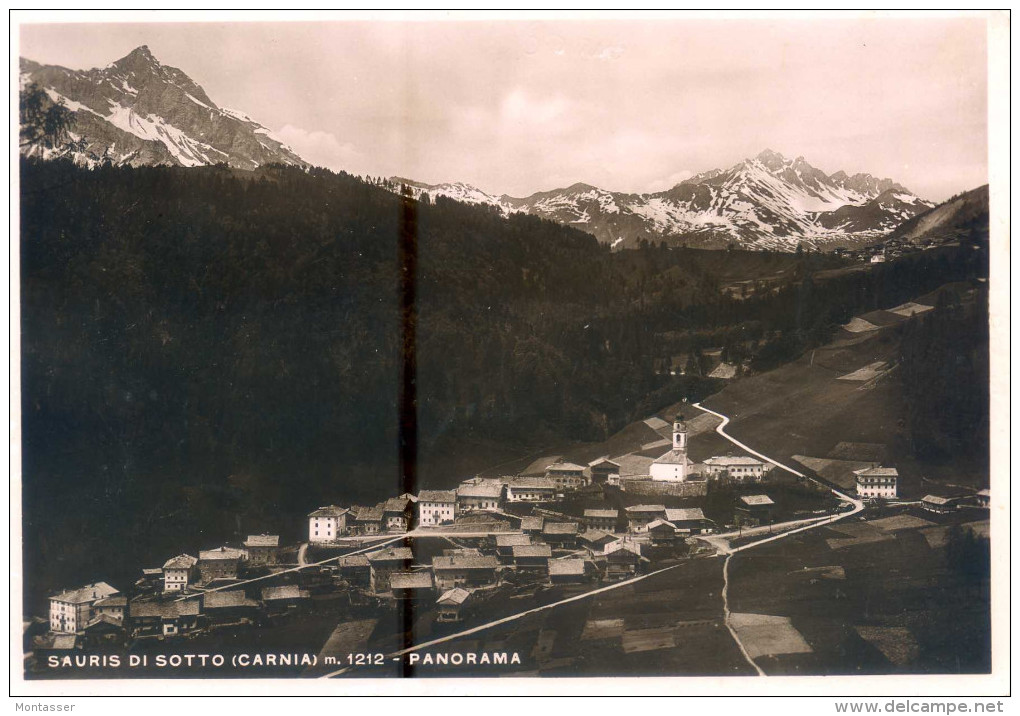 SAURIS DI SOTTO (Udine). Panorama. CARNIA. Vg. S/fr. Per GRADO 194.... - Udine