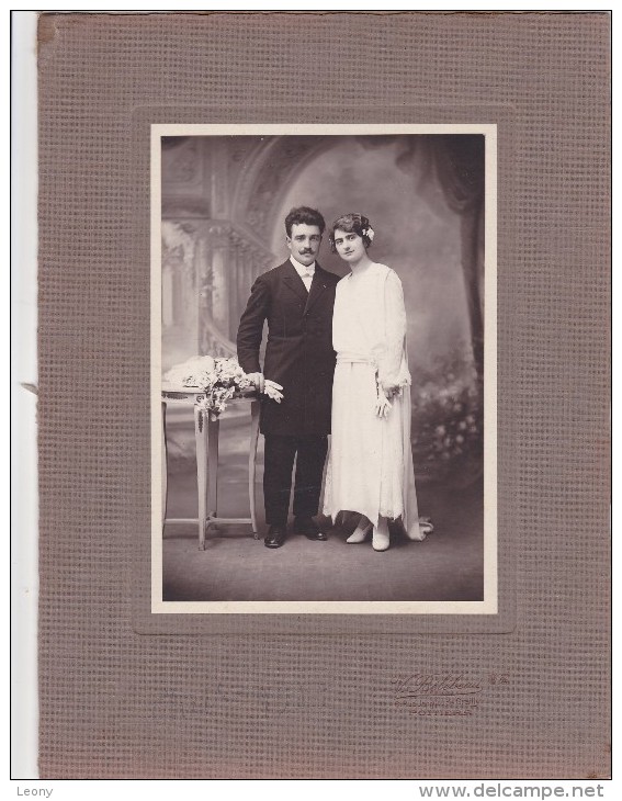 PHOTOGRAPHIE 18X24  D´un " MARIAGE " 1922 - Photo V. BELEBEAU Poitiers - Fotografia