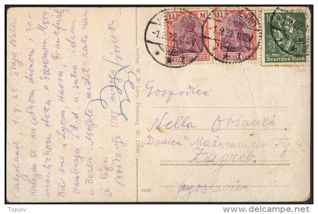 GERMANY - HELGOLAND To YUGOSLAVIA - 1922 - Heligoland