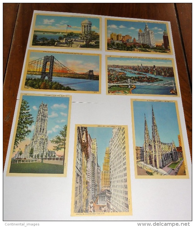 NEW YORK CITY/ SEPT SUPERBES CARTES COLORISEES/ Réference 3956 - Andere Monumente & Gebäude