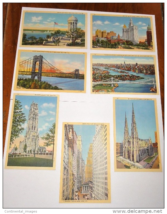 NEW YORK CITY/ SEPT SUPERBES CARTES COLORISEES/ Réference 3956 - Other Monuments & Buildings