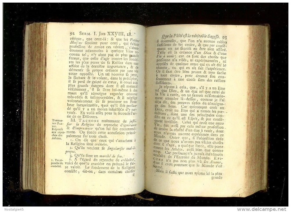 Sermons  Sur Diverses Matières Importantes, Par Feu Mr Tillotson Archevêque De Cantorberi/tome 1/Amsterdam/P.Humbert... - 1701-1800