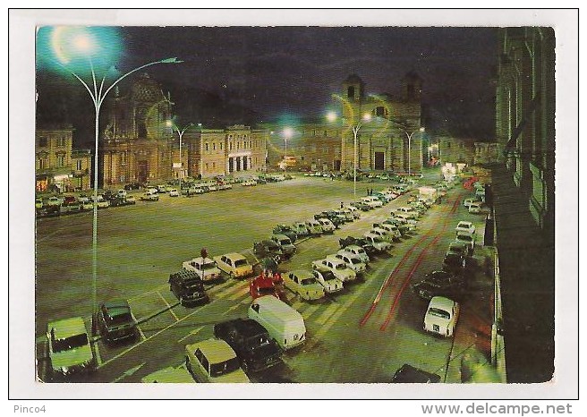 L´AQUILA PIAZZA DUOMO NOTTURNO CARTOLINA FORMATO GRANDE  VIAGGIATA - L'Aquila