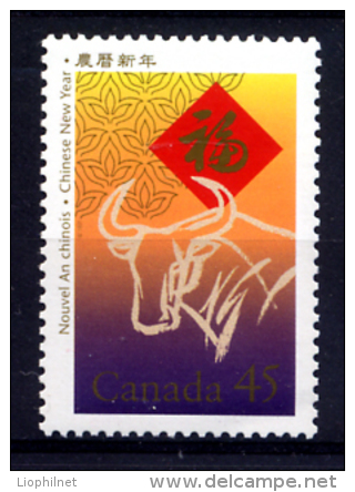 CANADA 1997, ANNEE DU BUFFLE, 1 Valeur, Neuf / Mint. Ref2300 - Astrology