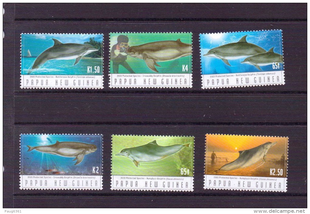 PAPOUASIE 2003  DAUPHINS-OISEAUX  YVERT N°957/62  NEUF MNH** - Delfines