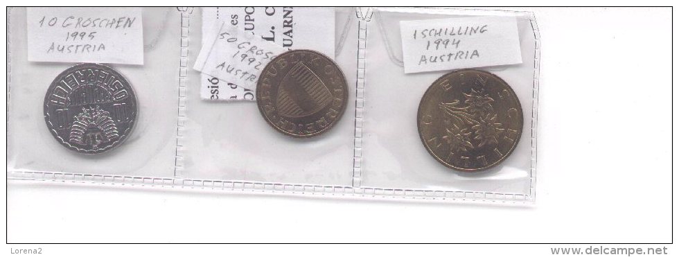 4-51. Monedas Austria. 3 Diferentes. 10, 50 Y 1 - Autriche