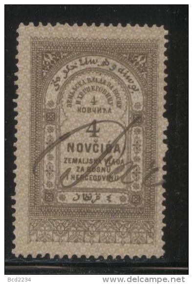 BOSNIA & HERCEGOVINA (AUSTRO-HUNGARIAN EMPIRE)1886 REVENUE 4N BROWN BAREFOOT 041 PERF 13.00 X 13.00 - Dienstzegels