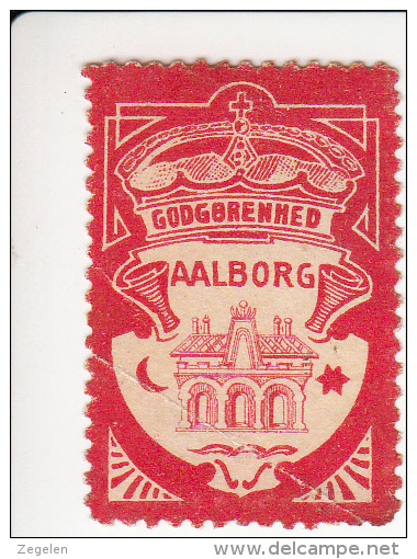 Denemarken Kerstvignetten Aalborg Understottelsesforening 1905  Zonder Gom 600.00DKK RRR - Lokale Uitgaven