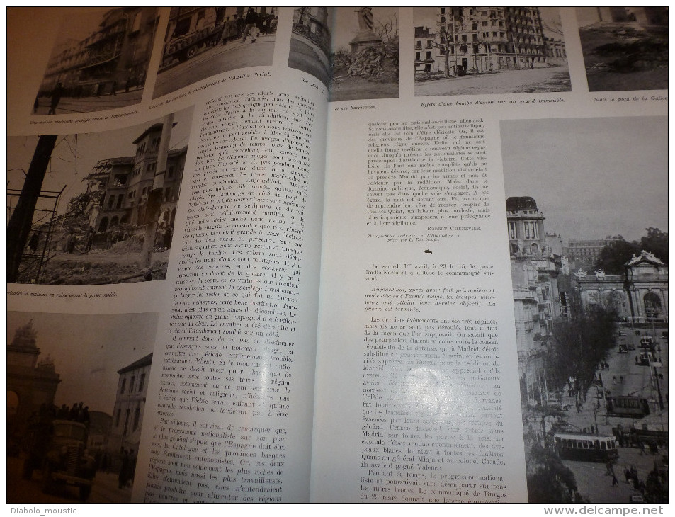 1939 MADRID Guerre ;Cagliari ;Sardaigne Itatie;BURZET Et Le Calvaire;PETITS CHANTEURS A LA CROIX DE BOIS; Hué (Bao-Long - L'Illustration