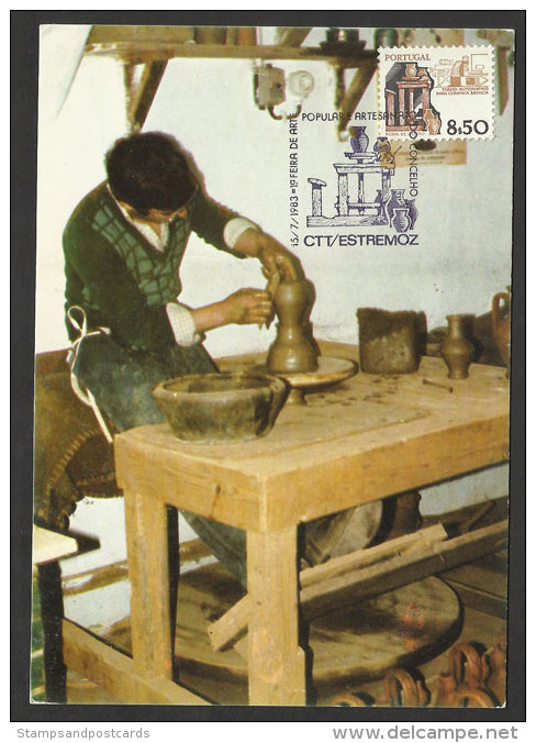 Portugal Poterie Traditionnelle Carte Maximum Estremoz 1983 Traditional Pottery Maxicard - Tarjetas – Máximo